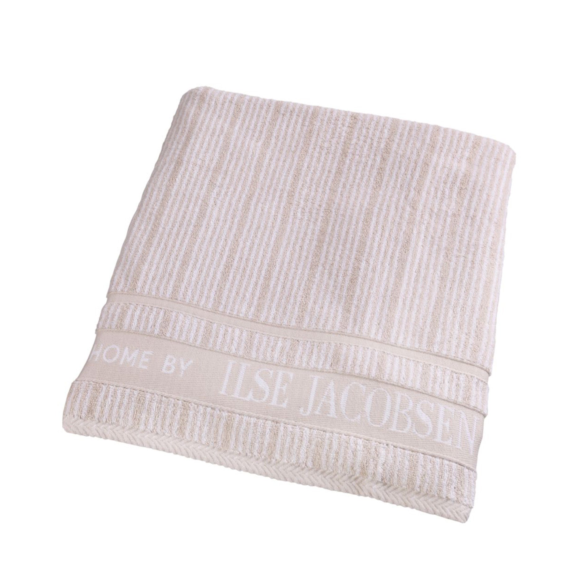 Håndklæde 70x140 cm sand/beige striber